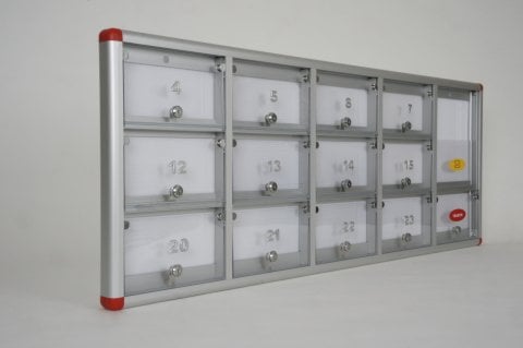 Posta Kutusu 13 Daire A4 Hazneli Sabit Bariyer