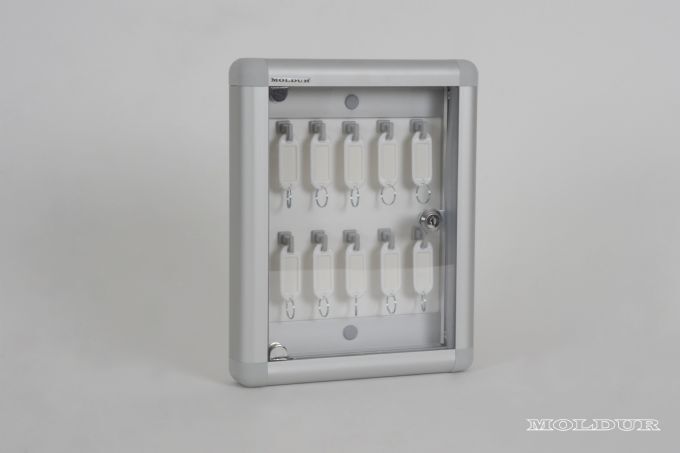 Key Cabinet with 10 Hook Capacity and Plexiglas Door