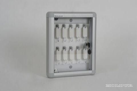 Key Cabinet with 10 Hook Capacity and Plexiglas Door