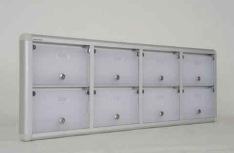 Apartment Building Mailbox with Nameplate for 8 Apartments