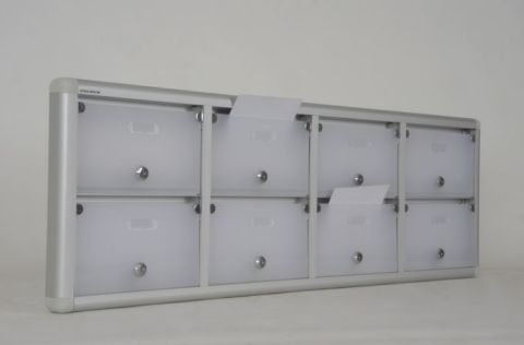 Apartment Building Mailbox with Nameplate for 8 Apartments
