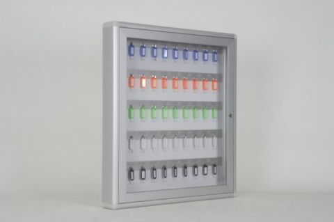 Key Cabinet with Name Tag, Capacity for 50 Keys