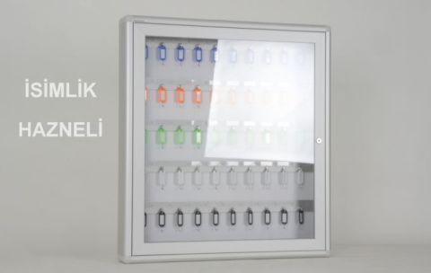 Key Cabinet with Name Tag, Capacity for 50 Keys