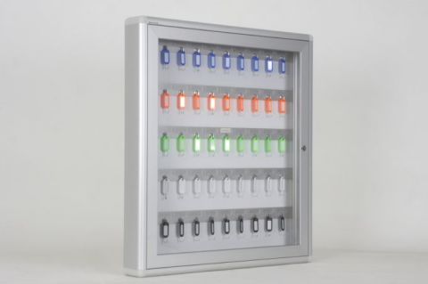 Key Cabinet with Name Tag, Capacity for 50 Keys