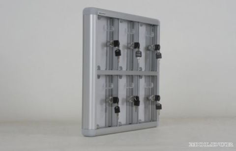 Mobile Phone Locker with 6 Compartments and Transparent Plexiglass Door