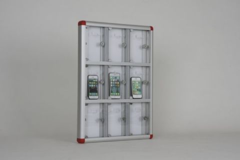 Cell Phone Locker with 9 Compartments and Name Tag Holder