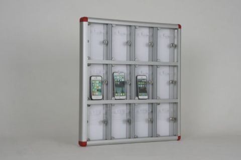 Mobile Phone Locker with 12 Compartments and Name Tag Holder