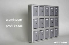 Emanet Dolabı Alüminyum Kasalı 15 Adet Kapasiteli İsimlikli