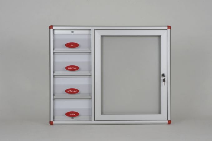 Shared Mailbox and Notice Board Slim Series