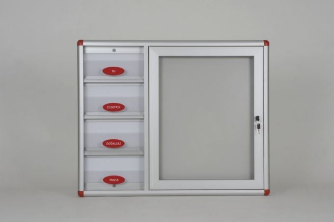 Shared Mailbox and Notice Board Slim Series