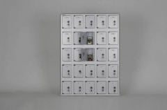 Cep Telefonu Dolabı Alüminyum Kapılı 25 Adet Kapasiteli