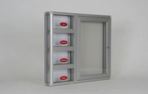 4 A4 Lük Duyuru Panosu Sabit Bariyerli Ortak Posta Kutusu