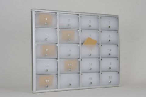 Posta Kutusu 20 Daire Numaralı Buzlu Pleksi
