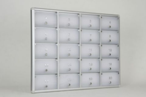 Posta Kutusu 20 Daire Numaralı Buzlu Pleksi