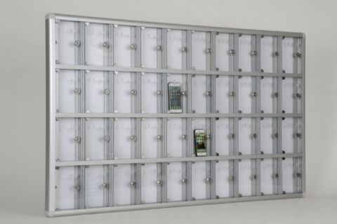 Transparent Mobile Phone Locker with 40 Unit Capacity