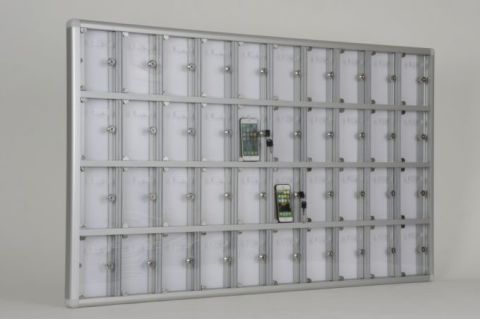 Transparent Mobile Phone Locker with 40 Unit Capacity
