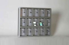 Mobile Phone Storage Cabinet with 15 Transparent Name Tag Compartments