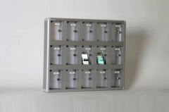Mobile Phone Storage Cabinet with 15 Transparent Name Tag Compartments