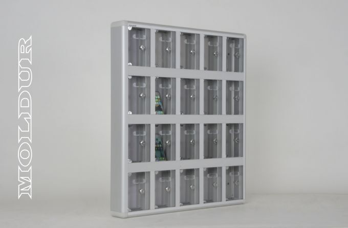 20-Piece Mobile Phone Locker with Transparent Name Tag