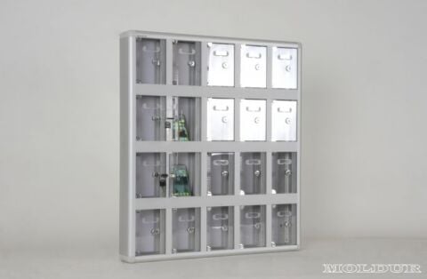 20-Piece Mobile Phone Locker with Transparent Name Tag