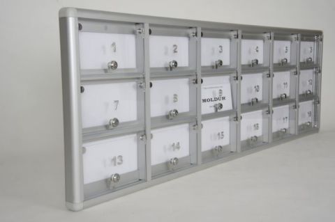 Posta Kutusu 18 Daire Numaralı Şeffaf Pleksi Kapılı