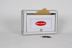 Complaint and Suggestion Box, Mini, Top Opening, Gray Corner