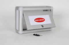 Complaint and Suggestion Box, Mini, Top Opening, Gray Corner