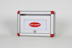 Suggestion and Complaint Box, Mini, Top Opening, Red Corner