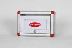 Suggestion and Complaint Box, Mini, Top Opening, Red Corner