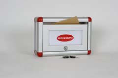 Suggestion and Complaint Box, Mini, Top Opening, Red Corner