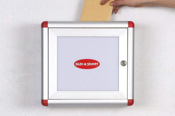 Suggestion and Complaint Box with White Lid