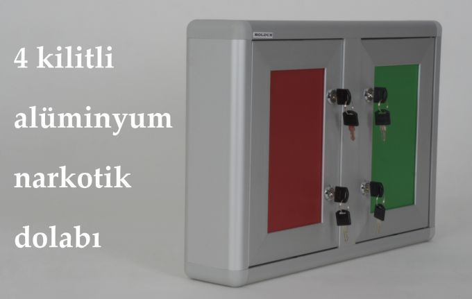 Narcotics Cabinet with 4 Locks and Aluminum Profile Casing