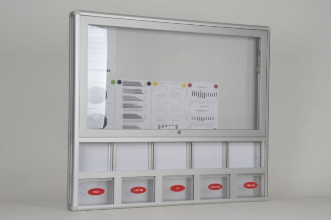 Ortak Posta Kutusu 10 A4 Kapasiteli Duyuru Panosu