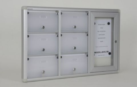 Mailbox 6 with Apartment Nameplate and Notice Board