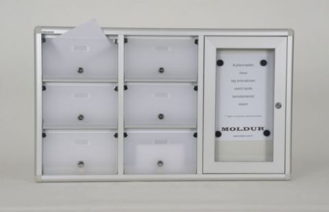 Mailbox 6 with Apartment Nameplate and Notice Board