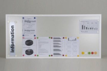 Magnetic Notice Board, 12 A4 Capacity