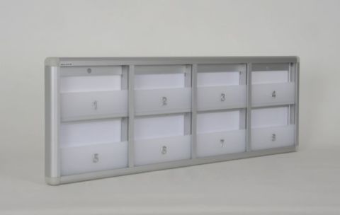 Apartment Mailbox with Barrier for 8 Apartments