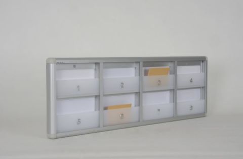 Apartment Mailbox with Barrier for 8 Apartments
