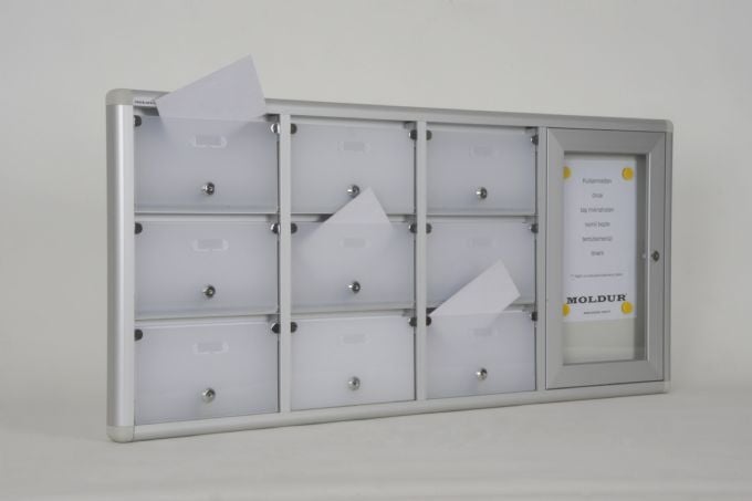 Posta Kutusu 9 Daire İsimlikli ve Apartman Duyuru Panosu