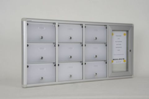 Mailbox 9 with Apartment Nameplate and Building Notice Board