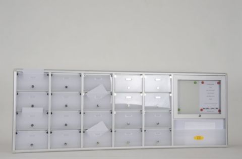 Mailbox 20 Apartment Notice Board and Magazine Rack