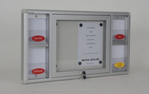 Apartment Building Notice Board and Shared Mailbox Set