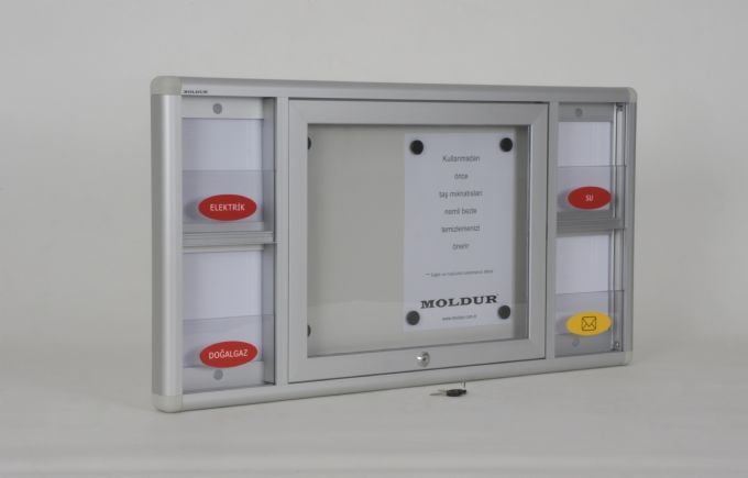 Apartment Building Notice Board and Shared Mailbox Set