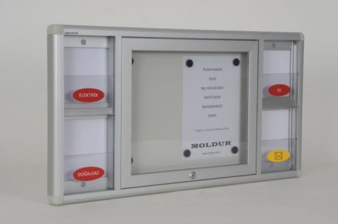 Apartment Building Notice Board and Shared Mailbox Set