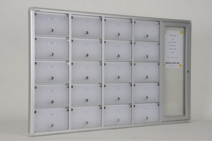 Mailbox 20 Apartments with Notice Board and Nameplate