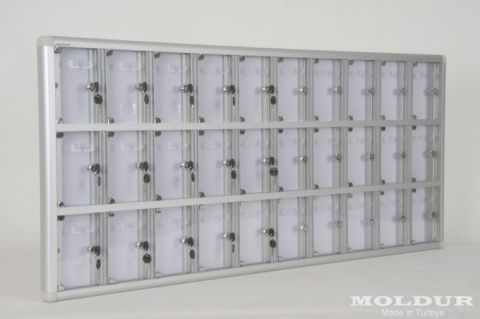 Transparent Mobile Phone Locker with 30 Capacity and Name Tag