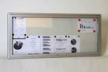 Camlı Pano 12 A4 Kapasiteli Slim