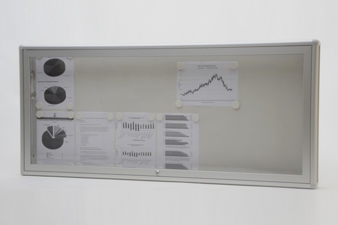 Magnetic Notice Board, 12 A4 Capacity