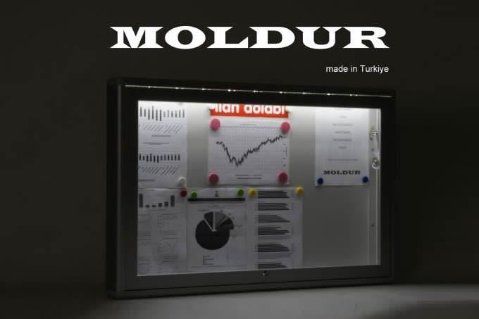Illuminated Notice Board, 8 A4 Capacity