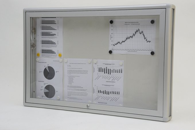 Magnetic Notice Board, 8 A4 Capacity